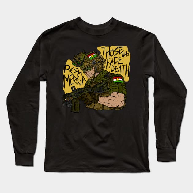 peshmerga, free kurdistan, pro kurdish art. Long Sleeve T-Shirt by JJadx